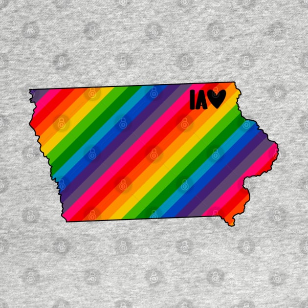 USA States: Iowa (rainbow) by LetsOverThinkIt